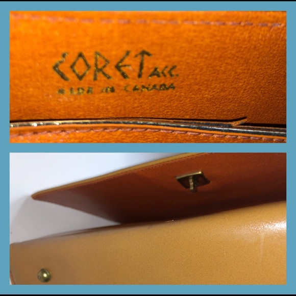 CORET caramel petite HANDBAG made in Canada VG - Picture 3 of 4